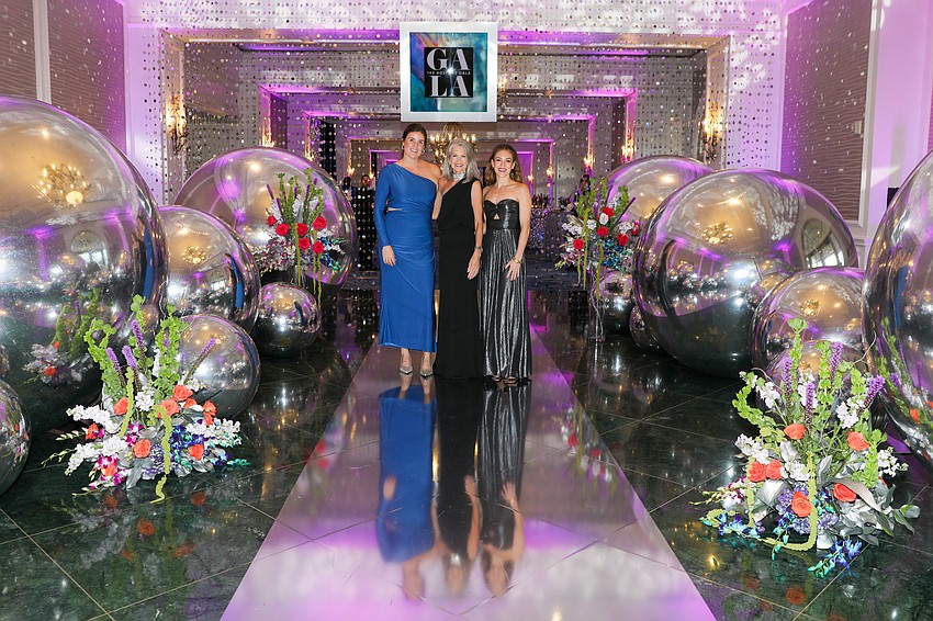 SMHF Community Engagement Specialist Rachel Williamson, Director of Donor and Community Engagement Sally Schule and Donation Relations Manager Rachael Fisk are ready to greet over 650 guests at the Hospital Gala.