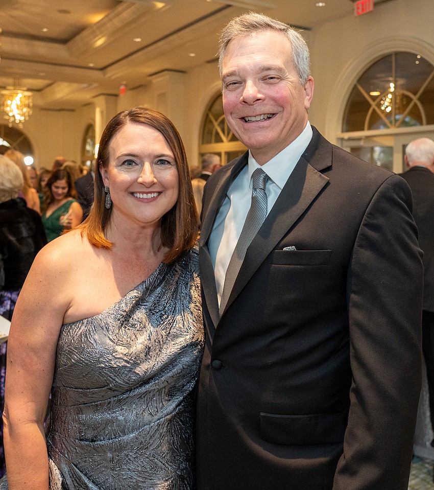 Sarasota Memorial Healthcare Foundation President Stacey Corley, and her husband, Michael attend the VIP event at the annual gala.