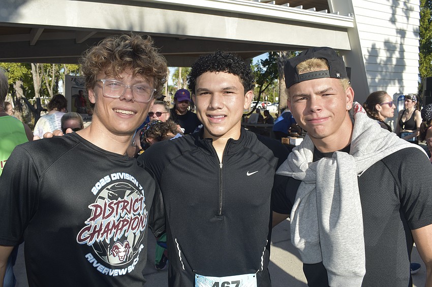 Riverview High School seniors Pep Sinjorgo, Joshua Coelho and Gilbert Drummond came from the school's soccer team.