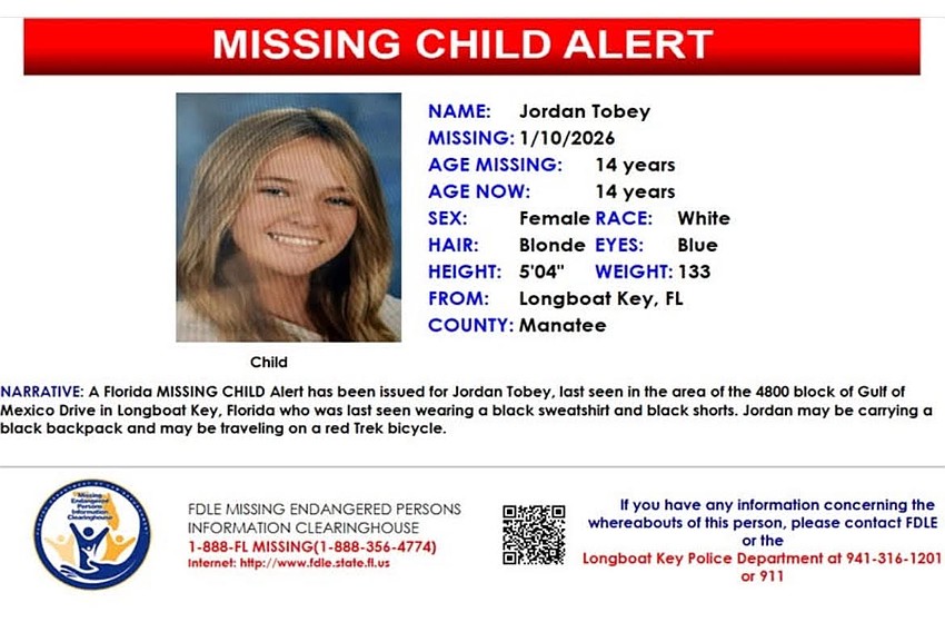 The Florida Department of Law Enforcement posted this alert on Sunday, Jan. 11.