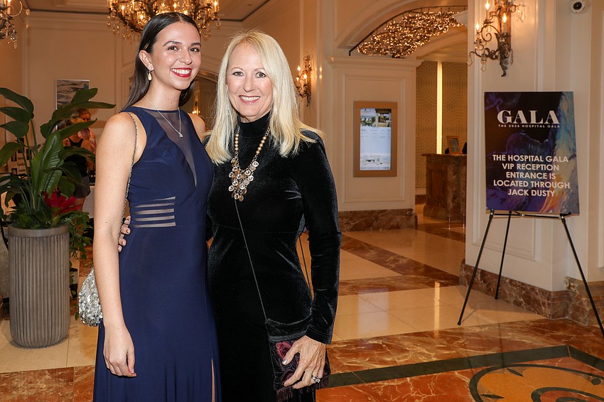 Stephanie Hersman and Carol Banach volunteer as hostesses for the 2026 SMHF Gala.