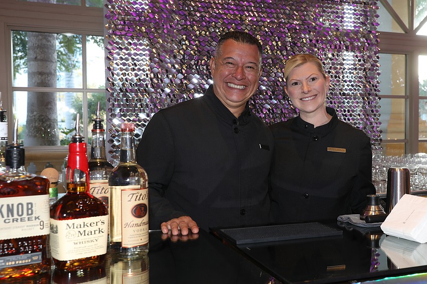 The Ritz-Carlton, Sarasota, bartenders Wilner Triana and Kyleen Kristich are ready to pour a lot of cocktails.
