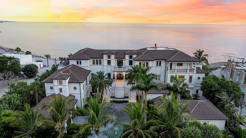 The property has 180 feet of Gulf frontage.