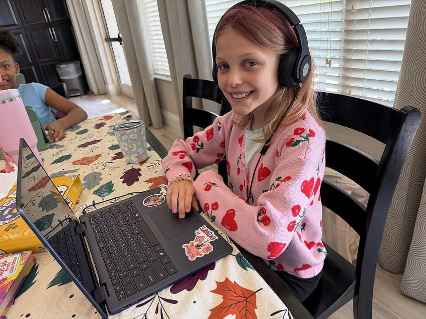 Scarlett Estes worked on an individualized reading lesson.