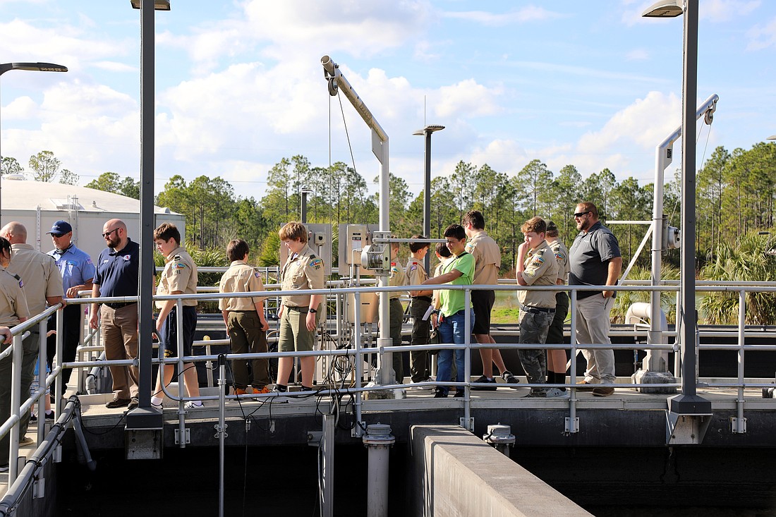Scout Troop 281 tours Palm Coat Water Treatment Plant 3. Courtesy photo