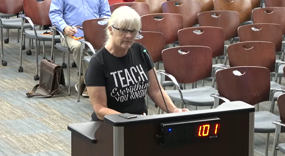 Palm Coast Council District 2 candidate Jeanie Duarte was escorted out of the Jan. 13 City Council meeting. Screenshot from meeting live stream