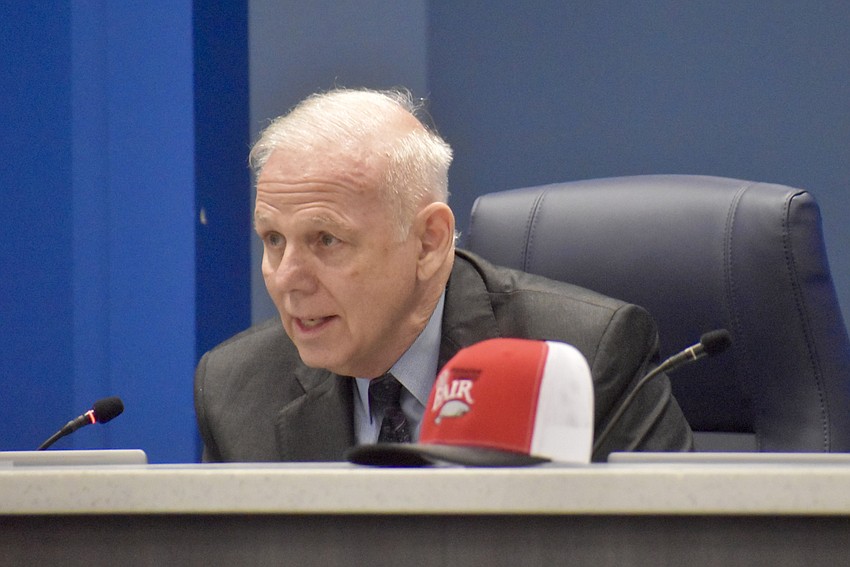 Commissioner Bob McCann tells concerned residents at the Jan. 6 commission meeting that he'll add garbage and the dog kennels at the Bishop Animal Shelter to the Jan. 27 meeting agenda.