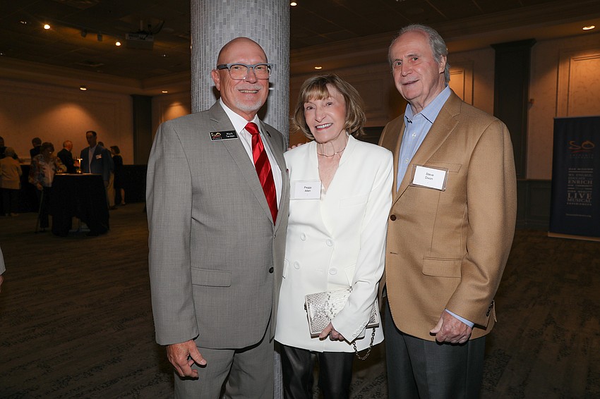 Mark Terman with Peggy Allen and Steve Dixon, who have been supporting the orchestra for the past 12 years.