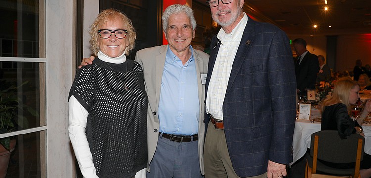 Sherry Koski with guest conductor Peter Oundjian and Chairman Tom Koski.
