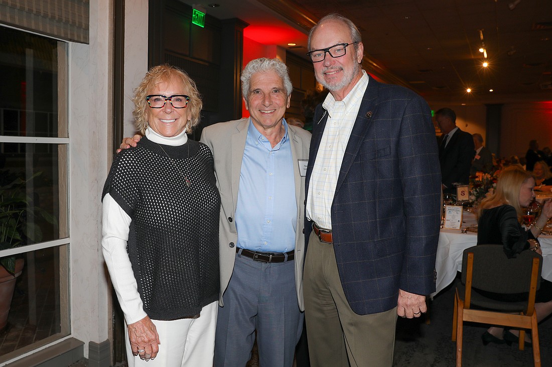 Sherry Koski with guest conductor Peter Oundjian and Chairman Tom Koski.