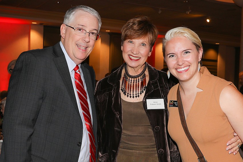 Sarasota Orchestra President and CEO Joe McKenna with Anne Folsom Smith and Director of Donor Engagement India Marie Paul