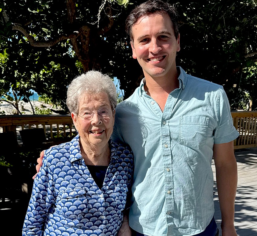 Adeline Morrison with Hermitage Artist Retreat Artistic Director and CEO Andy Sandberg.