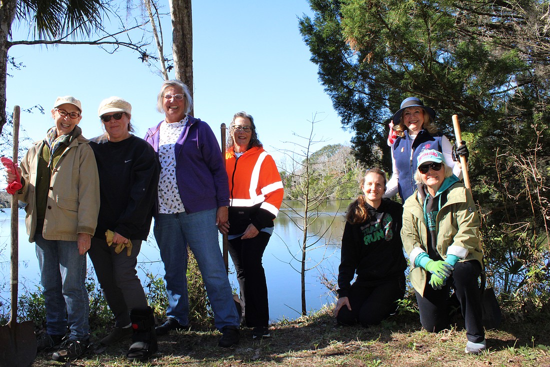 DAR members Susan Demorsky, Stacey Simmons, Joy Tedder, Conservation Committee Chair Erica Demke , Cory Trusty, Peggy McBride and Lorelei Hosler. Courtesy photo