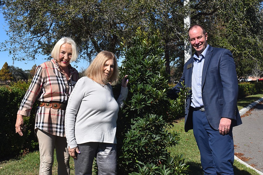 Gardeners Out East founder Carolyn Lowry-Nation and president Nancy Schneider wanted to make sure Jeff Toele, the vice president of development for Robert Toale & Sons Celebration of Life Center, knows how much they appreciate having a space to meet and bond over their love of gardening and plants.
