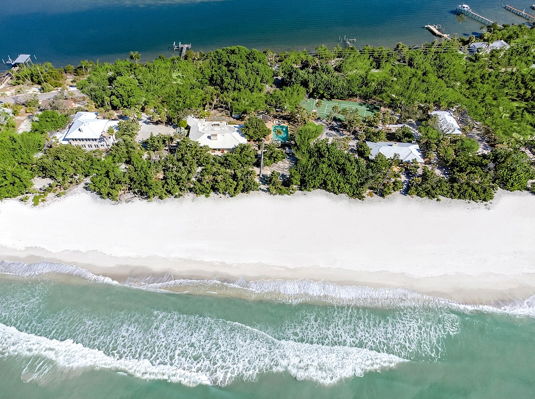 An aerial view of the Steans/Morrison property donated to Hermitage Artist Retreat.