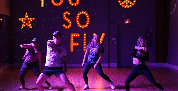 Jaynie Peterson, Tony Pinho, Brady Jo Trombetta and Madison Chuchla all teach dance classes at Fly Dance Fitness in Lakewood Ranch.