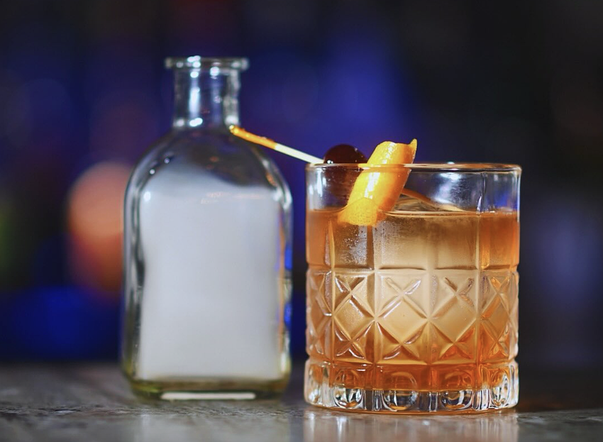 Remy's smoked old fashioned ($15) made with Four Roses bourbon, smoked, filthy cherry and orange.