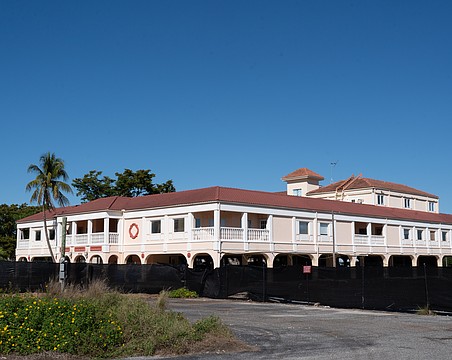 The Harbor Square office building at 4134 Gulf of Mexico Drive may soon be demolished. 1905 Family of Restaurants Vice President of Marketing Jeff Houck said the company plans to file for a demolition permit soon as work to bring the Buccaneer restaurant to the space continues to move forward.