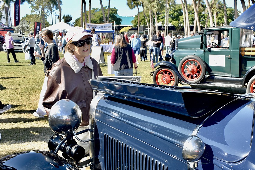 Leslie Goldstein looks at a 1931 Ford Model A.