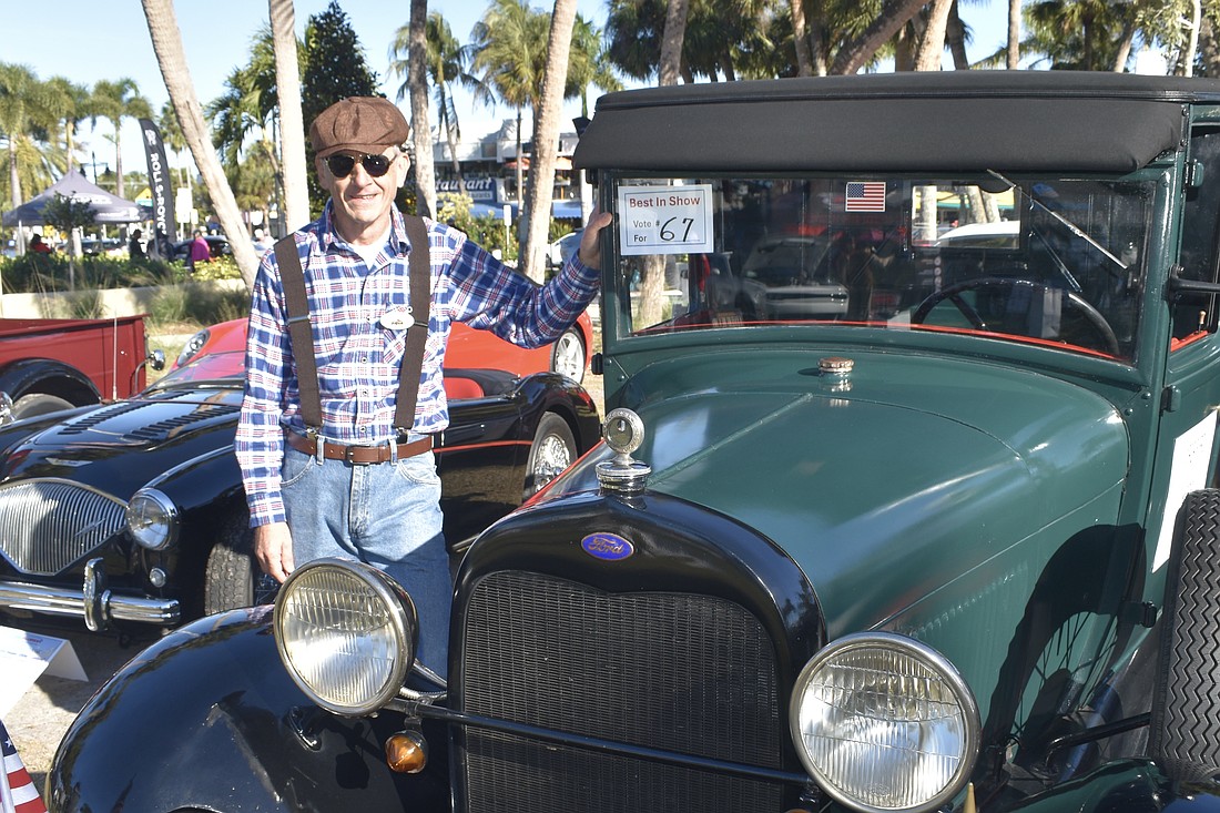 Tom Watson showcases his 1929 Ford Model A.