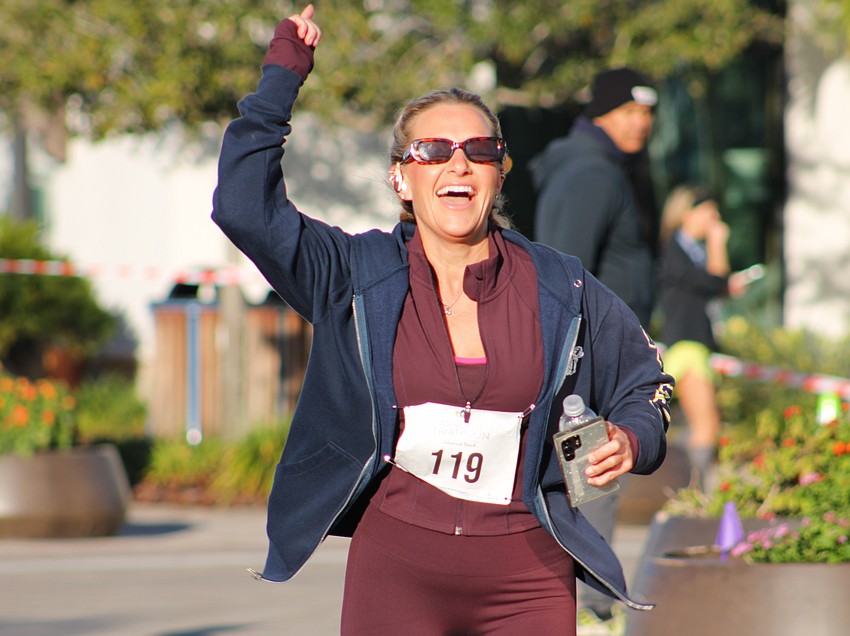 Lakewood Ranch's Cathy Prola said she is normally a walker, but was proud that she ran a lot of the race. She was pumped up by good music thanks to advice from her son Joseph who runs cross country for Lakewood Ranch High School.