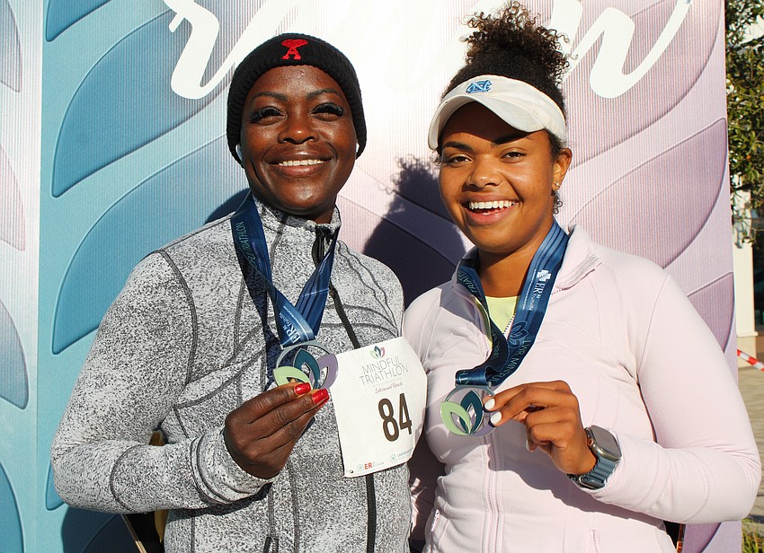 Sarasota'a Mariama Levy and Senja Levy did the triathlon as a mother daughter duo. Mariama said her daughter provided her a lot of motivation as she doesn't consider herself an athlete.