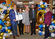 Plymouth Harbor on Sarasota Bay kicked off its 60th anniversary celebration on Jan. 15 with live music and special guests including Plymouth Harbor President and CEO Jeff Weatherhead, City of Sarasota Mayor Debbie Trice, Chris Pfahler, Plymouth Harbor vice president of philanthropy, Pastor Wes Bixby of First Congregational United Church of Christ Sarasota and Sara Little, president of the Resident Association.