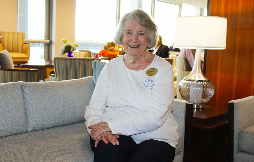 Beverly Wright, now a resident, remembers when the first tower of Plymouth Harbor on Sarasota Bay went up. The retirement community celebrates its 60th anniversary this year.