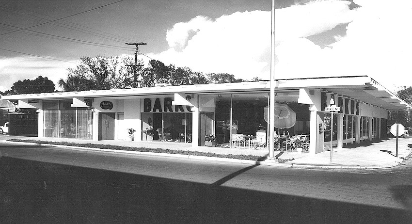 The Scott Building, now McCullough Pavilion, was once home to Barkus Furniture, this image from the 1960s.