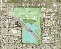 The green rectangle on the top is where the homes would be clustered.