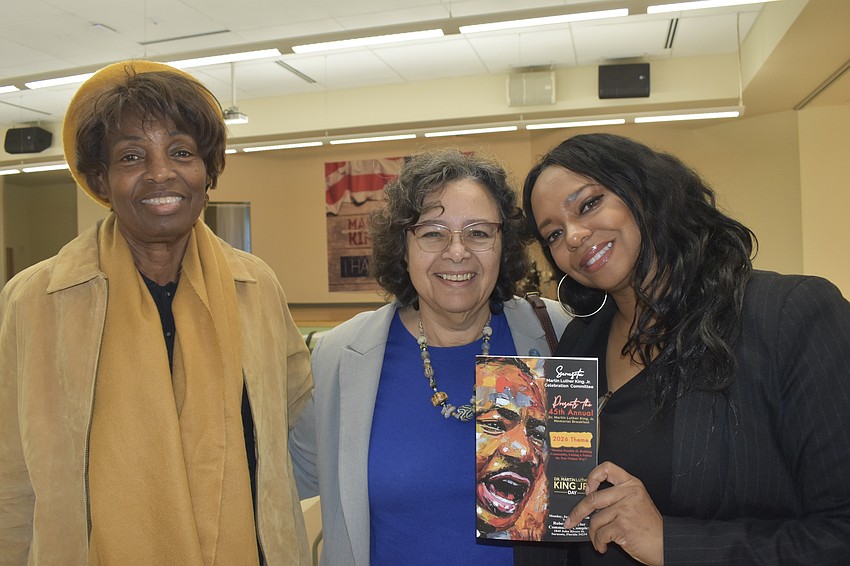 S.E. Sanders, Mayor Debbie Trice and Ronnique Hawkins
