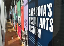 The new display highlights the history of the visual arts in Sarasota along about 200 feet of Orange Avenue, just off Main Street.