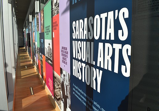 The new display highlights the history of the visual arts in Sarasota along about 200 feet of Orange Avenue, just off Main Street.