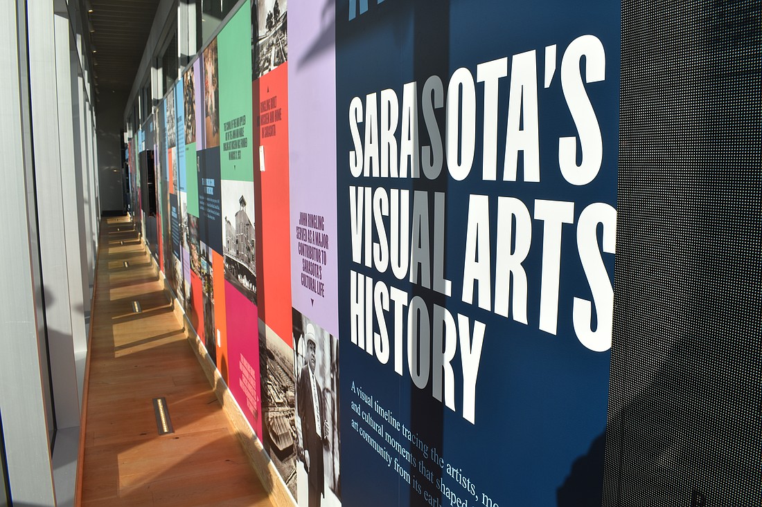The new display highlights the history of the visual arts in Sarasota along about 200 feet of Orange Avenue, just off Main Street.
