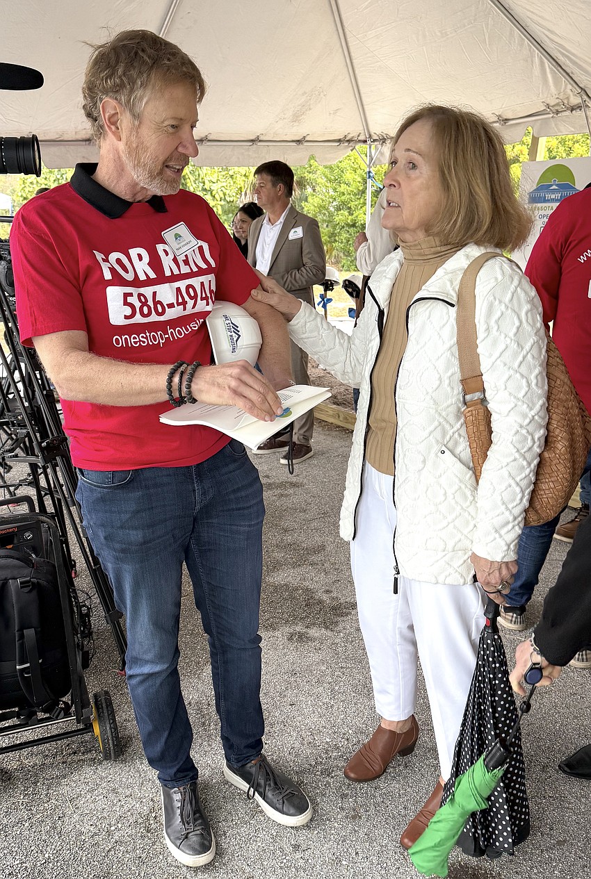 Mark Vengroff and Sarasota Vice Mayor Kathy Kelley Ohlrich at the groundbreaking for Sarasota Station.