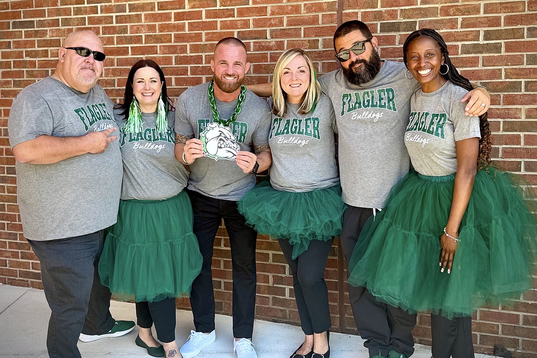 FPC Principal Bobby Bossardet (third from left) with his administrative team, assistant principals Nick Schell, Mandy Kraverotis, Stacia Collier, Chris Tincher and Ramonda Clayton. Courtesy photo