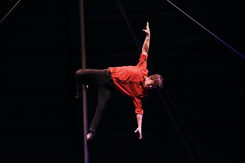 Channing Gross demonstrates unbalanced forces.
