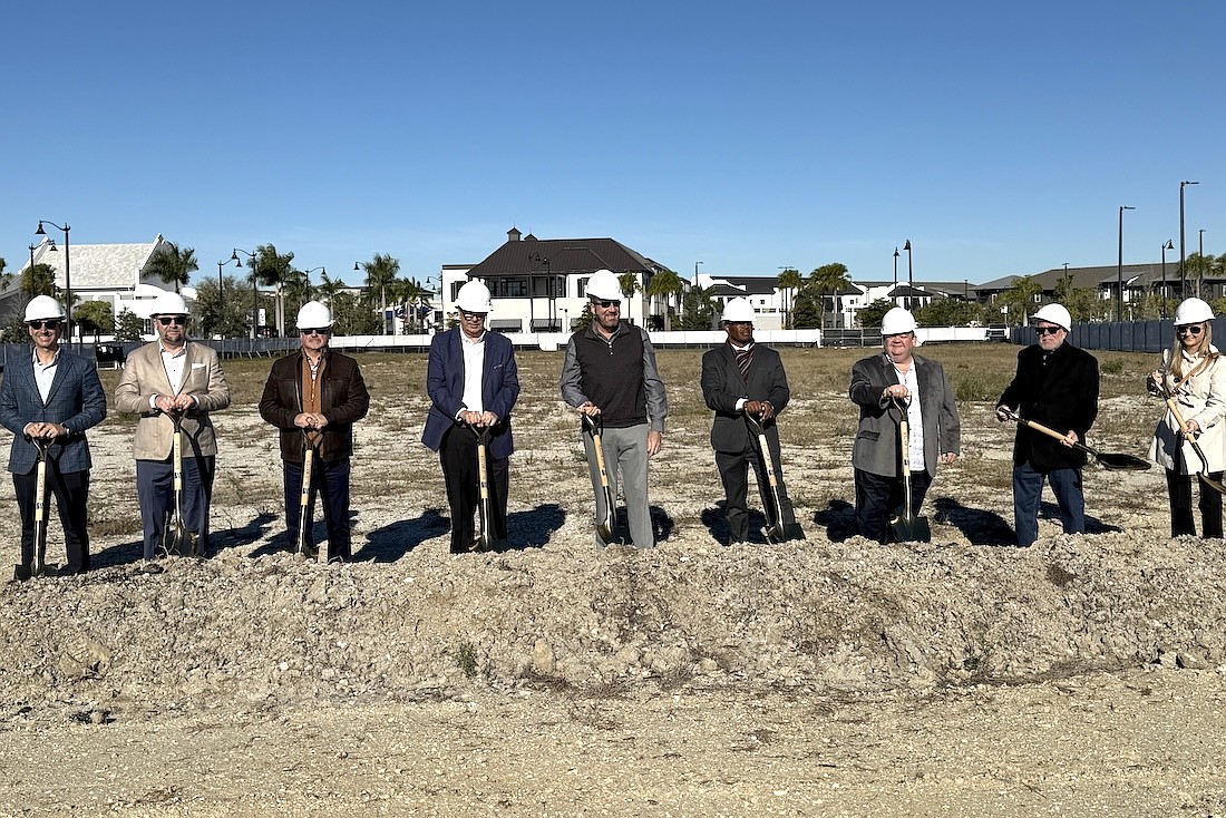 Local officials joined project members in breaking ground at the future site of the Wellmar hotel in Welln Park on Jan. 20.