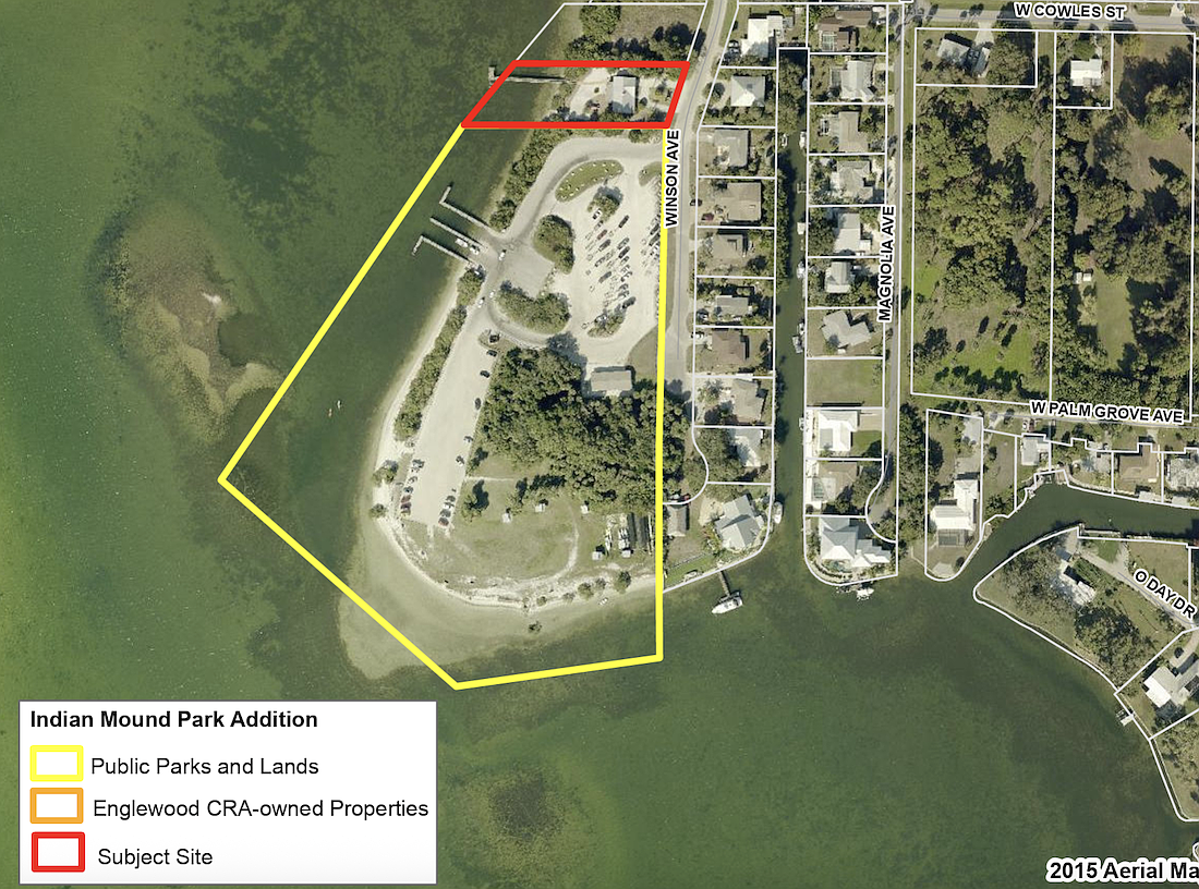 The site at 200 Winson Ave. in Englewood is adjacent to Indian Mound Park, which is owned by Sarasota County.