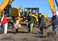 The School District of Manatee County Superintendent Laurie Breslin, School Board Chair Cindy Spray, Vice Chair Richard Tatem, and School Board Members Heather Felton and Charlie Kennedy were among the group of people to break ground on AAA High School.