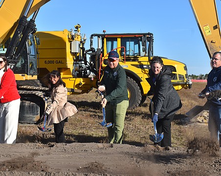 The School District of Manatee County Superintendent Laurie Breslin, School Board Chair Cindy Spray, Vice Chair Richard Tatem, and School Board Members Heather Felton and Charlie Kennedy were among the group of people to break ground on AAA High School.