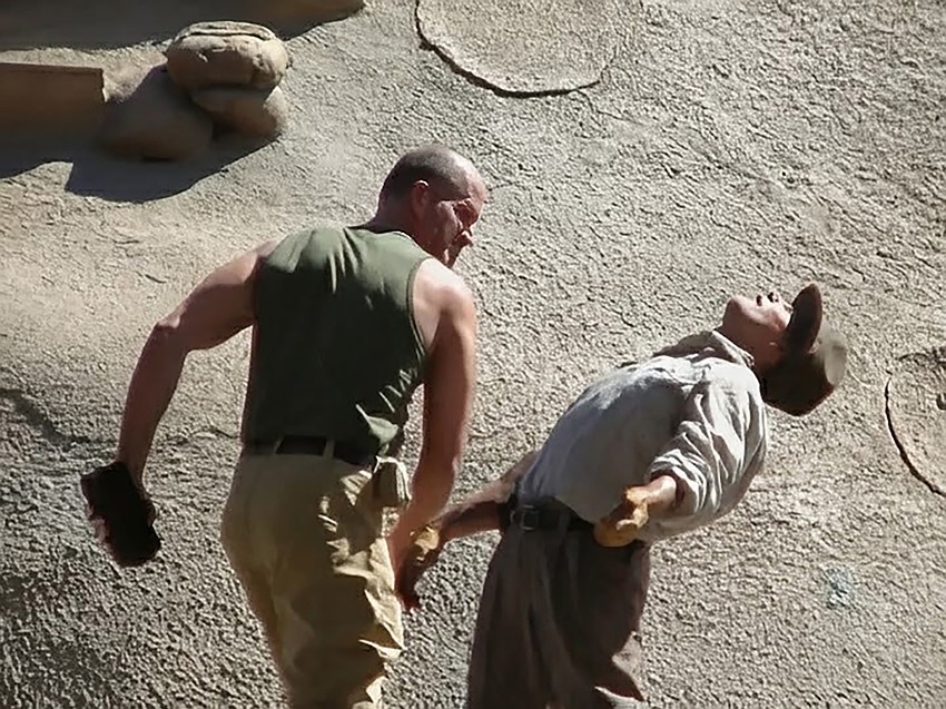 Robert Herrick first played the role of German mechanic when he was hired to perform in Indiana Jones Epic Stunt Spectacular.