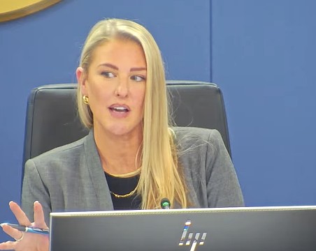 The resolution sponsored by School Board chair Bridget 
Ziegler passed 3-2.