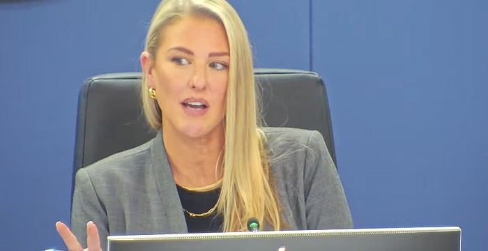 The resolution sponsored by School Board chair Bridget 
Ziegler passed 3-2.