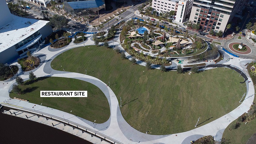 A city-owned restaurant is planned in Riverfront Plaza, the park at the former site of the Jacksonville Landing in Downtown. The restaurant site is near the St. Johns River and the Jacksonville Center for the Performing Arts.