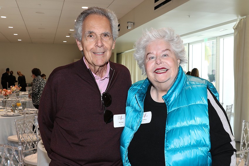 Snowbirds Michael and Cindy Ross brought their outwear from Greenwich, Connecticut to brave the Florida temps.