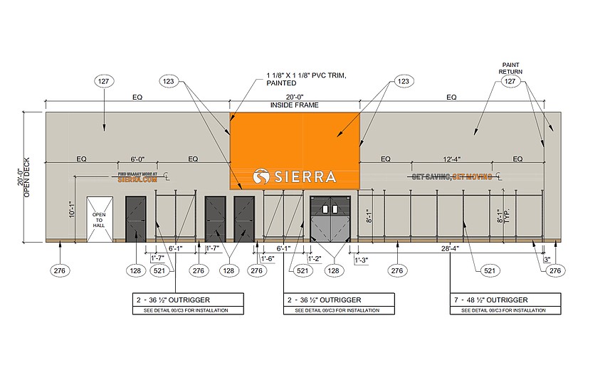 Plans show the interior rear of the Sierra is planned for the Riverplace Shopping Center in Mandarin. Plans show the interior rear of the Sierra is planned for the Riverplace Shopping Center in Mandarin.