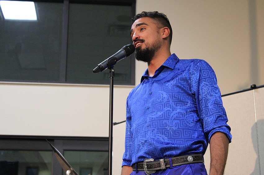 Michael Mejia-Mendez offered up some of Harry Belafonte's slower songs along with the high-flying classics.