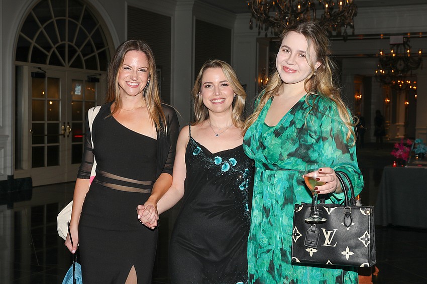 Violist Staphanie Block, Violinist Kat Baloff and Sarasota Orchestra librarian Katie Knox are ready for a gala!