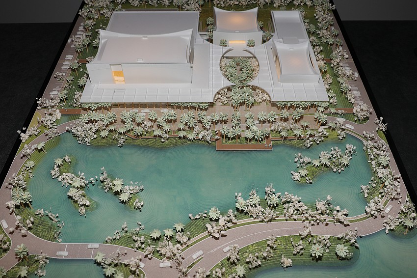 Hopeful of a groundbreaking in early 2027 this architectural model details the building of the Sarasota Orchestra's Music Center at 5701 Fruitville Road slightly west of I-75. Completion is slated for the opening of the 2029-2030 season.
